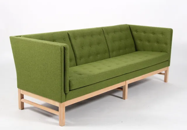 Erik Ole Jørgensen. Freestanding sofa, Model EJ-315/3, in 'Camira' wool and beech frame