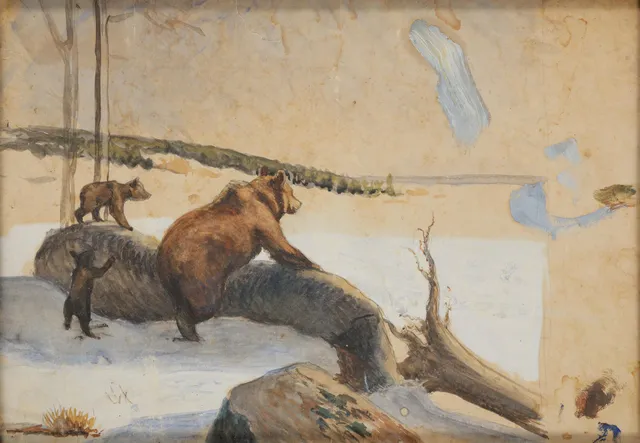 Bruno Liljefors, Björnfamilj.