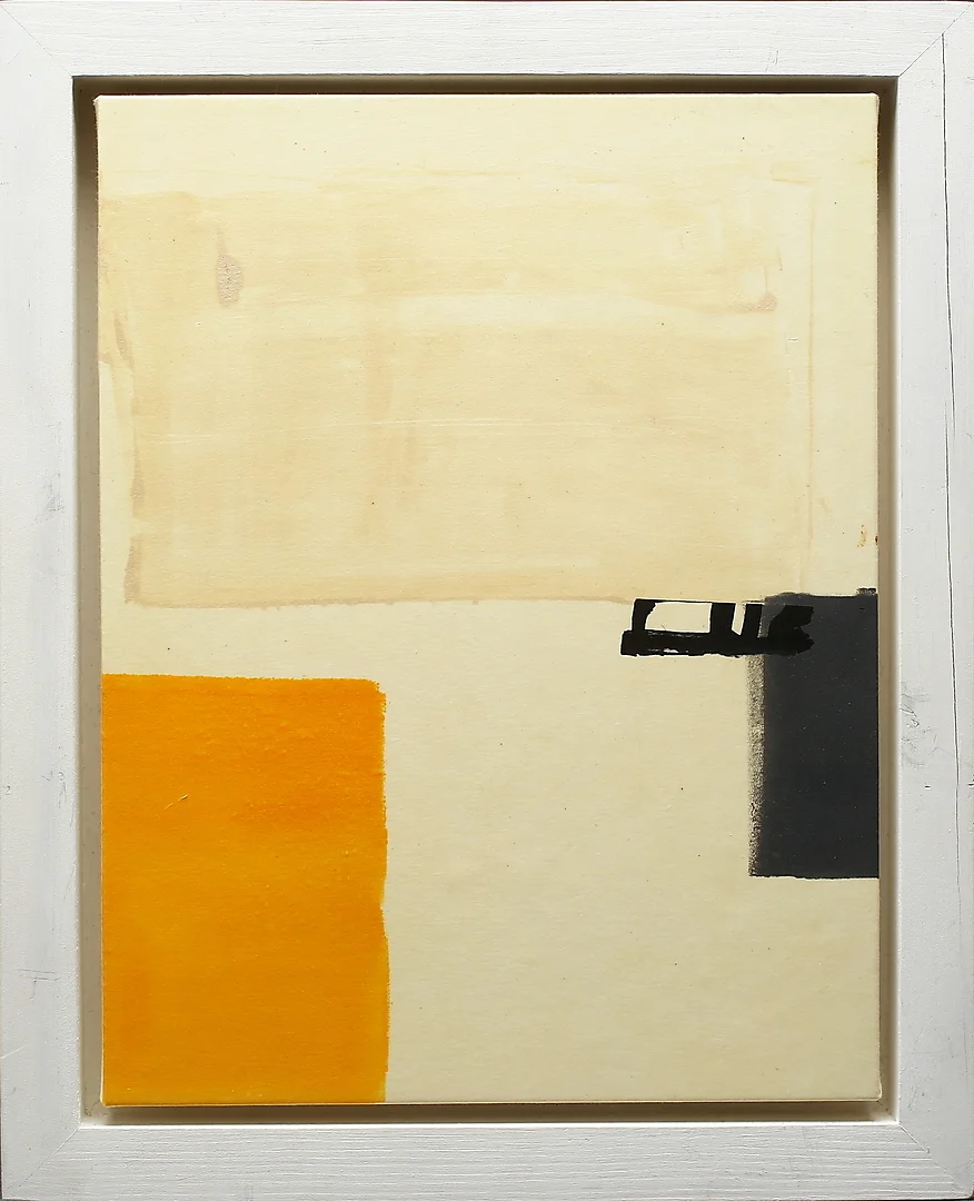 HÅKAN BERG. Abstrakt motiv, blandteknik på pannå, signerad samt daterad 2009 á tergo. — Paintings — Auktionshuset Kolonn