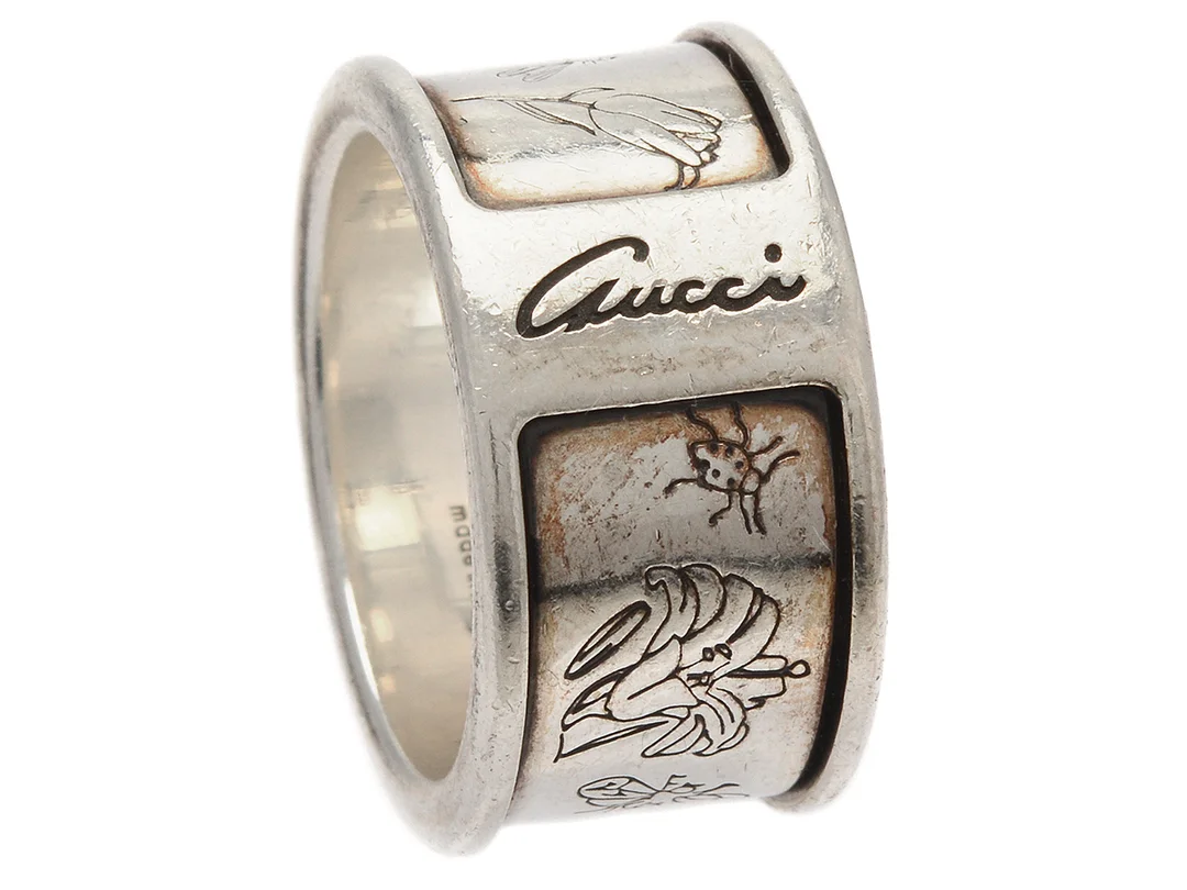 GUCCI, ring, silver, stl 17 mm, vikt 11,2 g, originaletui. — Smycken/Ring — Kaplans