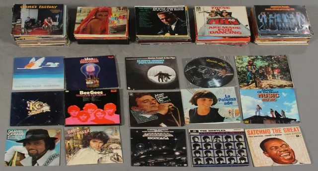 Mindre samling lp'er (ca.70)
