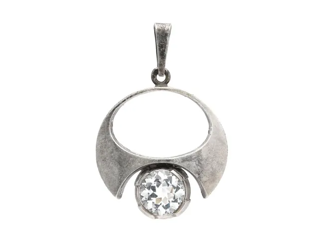 HÄNGE, silver, bergkristall, Finland 1975, vikt 5,9 g.