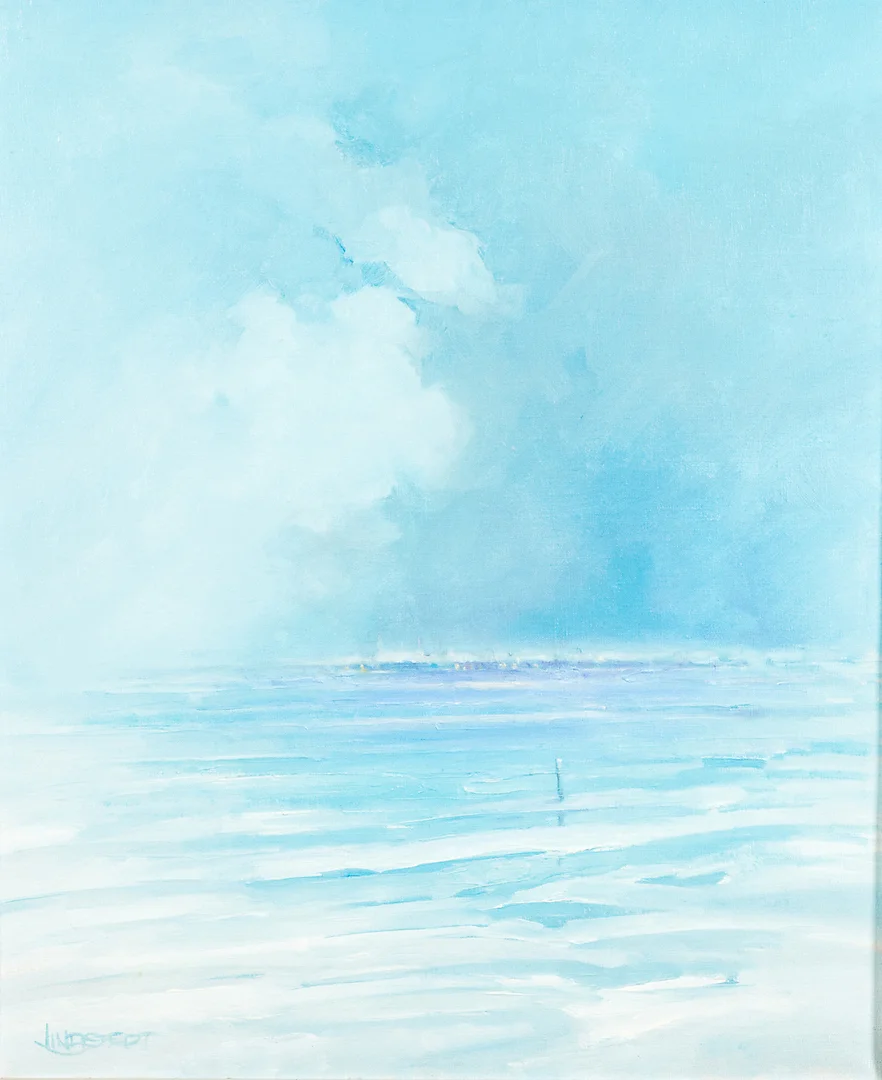 ROLF LINDSTEDT. "Vinterljus", olja på duk, signerad Lindstedt. — Paintings — Helsingborgs Auktionskammare
