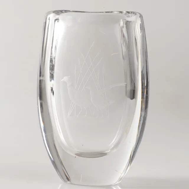 VAS, glas med etsad dekor, Orrefors.