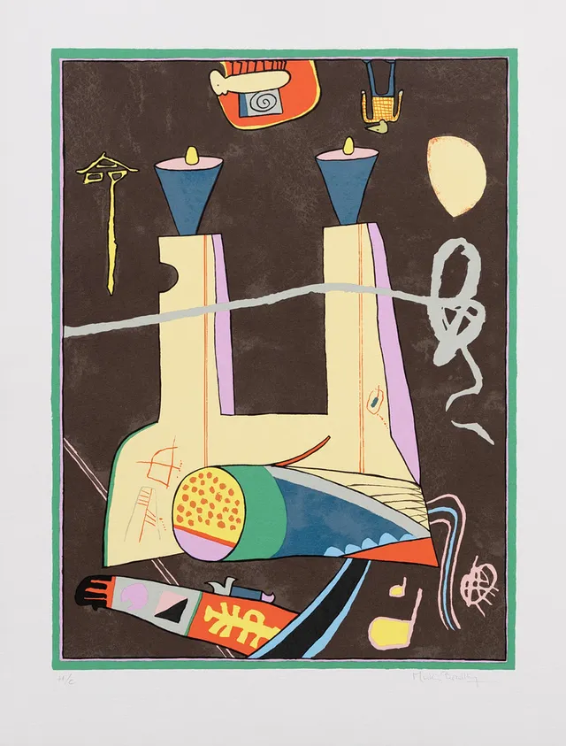 MARTIN BRADLEY. Komposition, serigrafi nr HC, signerad.