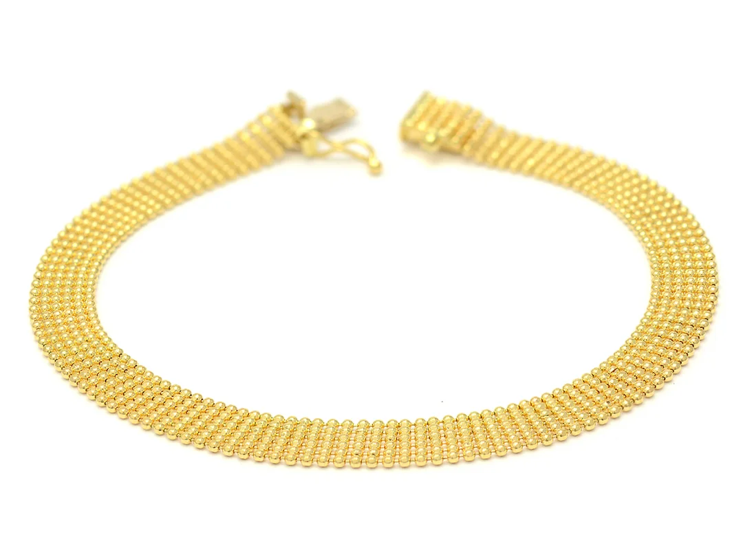 ARMBAND, 18K guld, bredd 6 mm, längd 19 cm, vikt 7,9 g. — Smycken/Armband — Kaplans