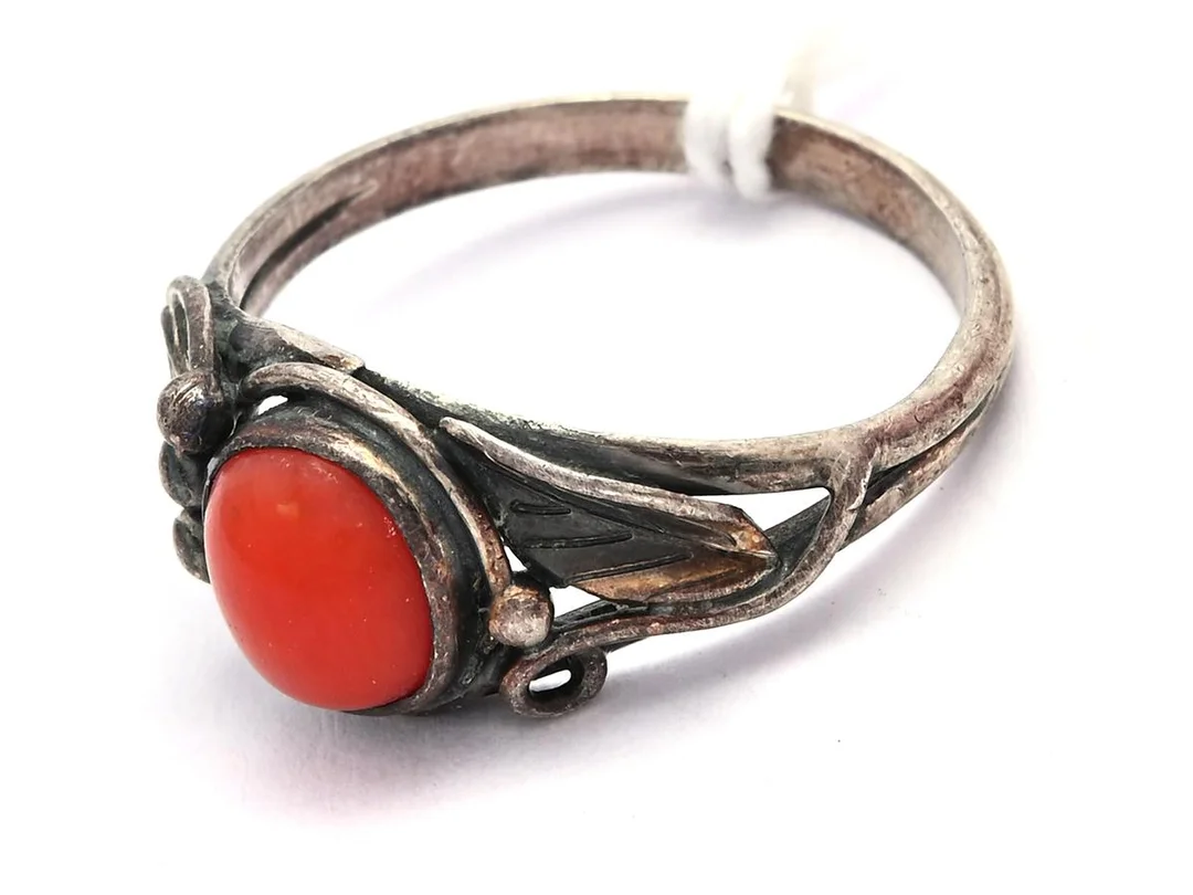 Ring S830 2,3g Ø17 med bärnsten, polska stämplar — Smycken/Ring — Kaplans