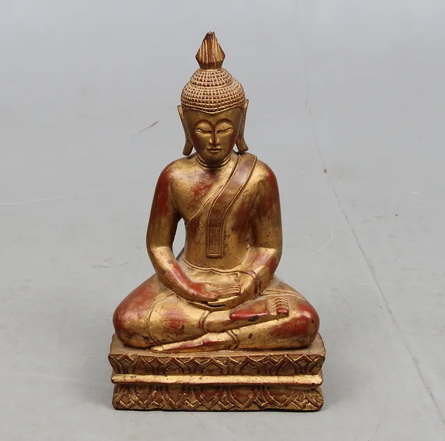 BUDDHA, trä, orientalisk, 19/2000-tal.