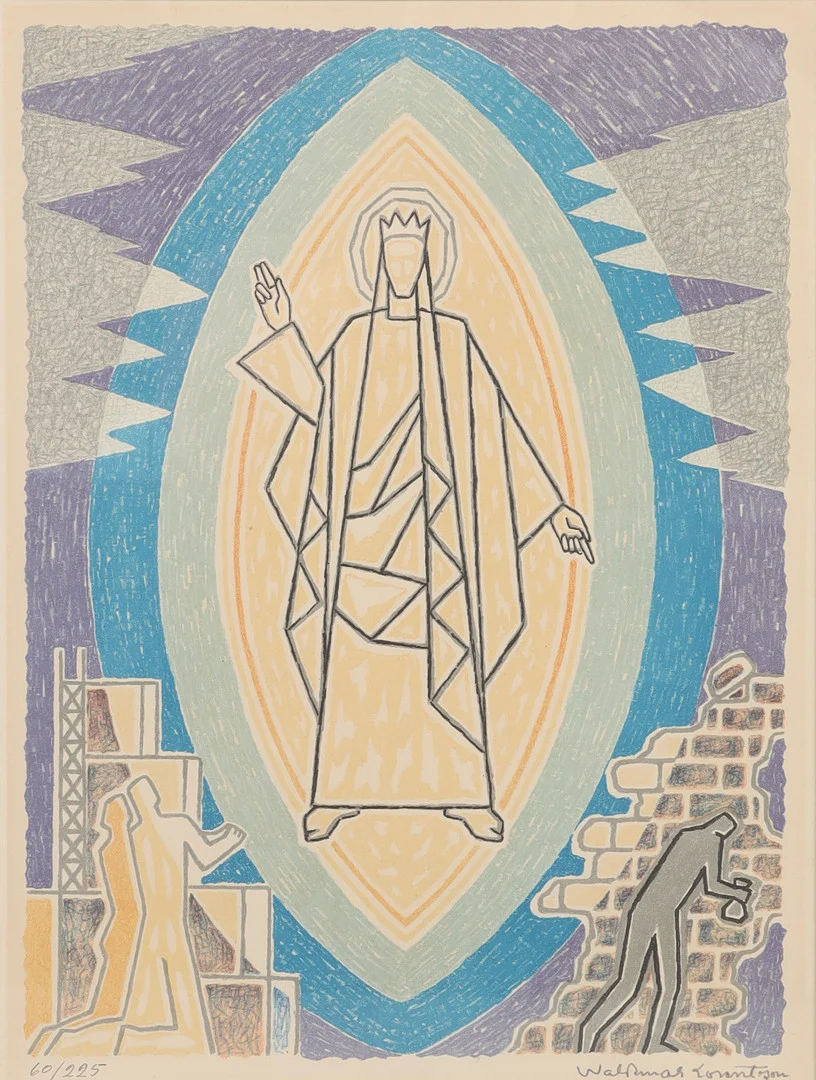 WALDEMAR LORENTZON. "Återkomsten", litografi. — Engravings & Prints — Stockholms Auktionsverk Helsingborg