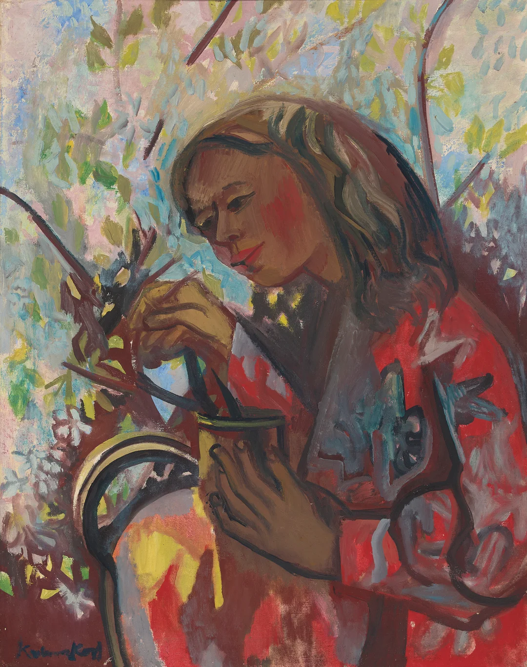 Krauskopf, Bruno — Kvinne med krukke — Kunst/Maleri — Blomqvist
