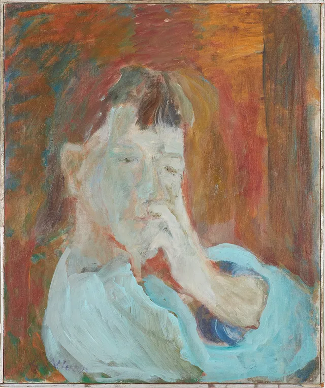 GUNNAR ALLVAR (1922-2003). "Viola", olja på duk, signerad.