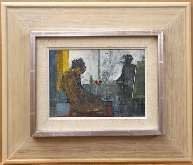 JACQUES ZADIG. Olja på pannå, komposition, signerad Zadig.