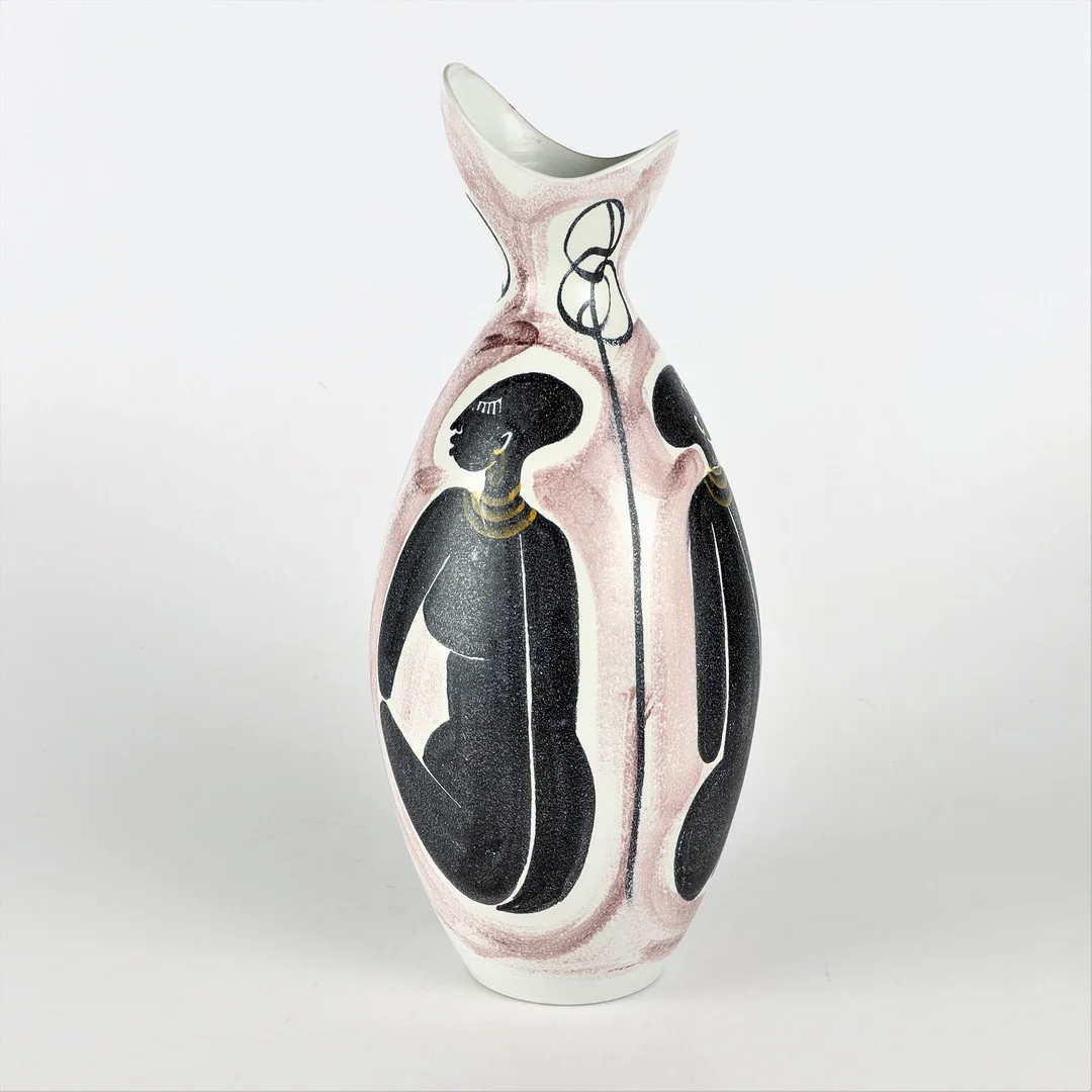 METTE DOLLER. Vas, glaserat stengods, 1950-tal. — European — Auktionsverket Engelholm