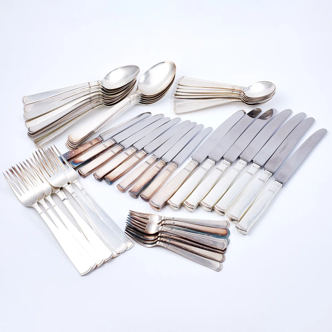 SILVERBESTICK. "Rosenholm" 61 dlr, GAB, Stockholm. — Silver — Stockholms Auktionsverk Sickla
