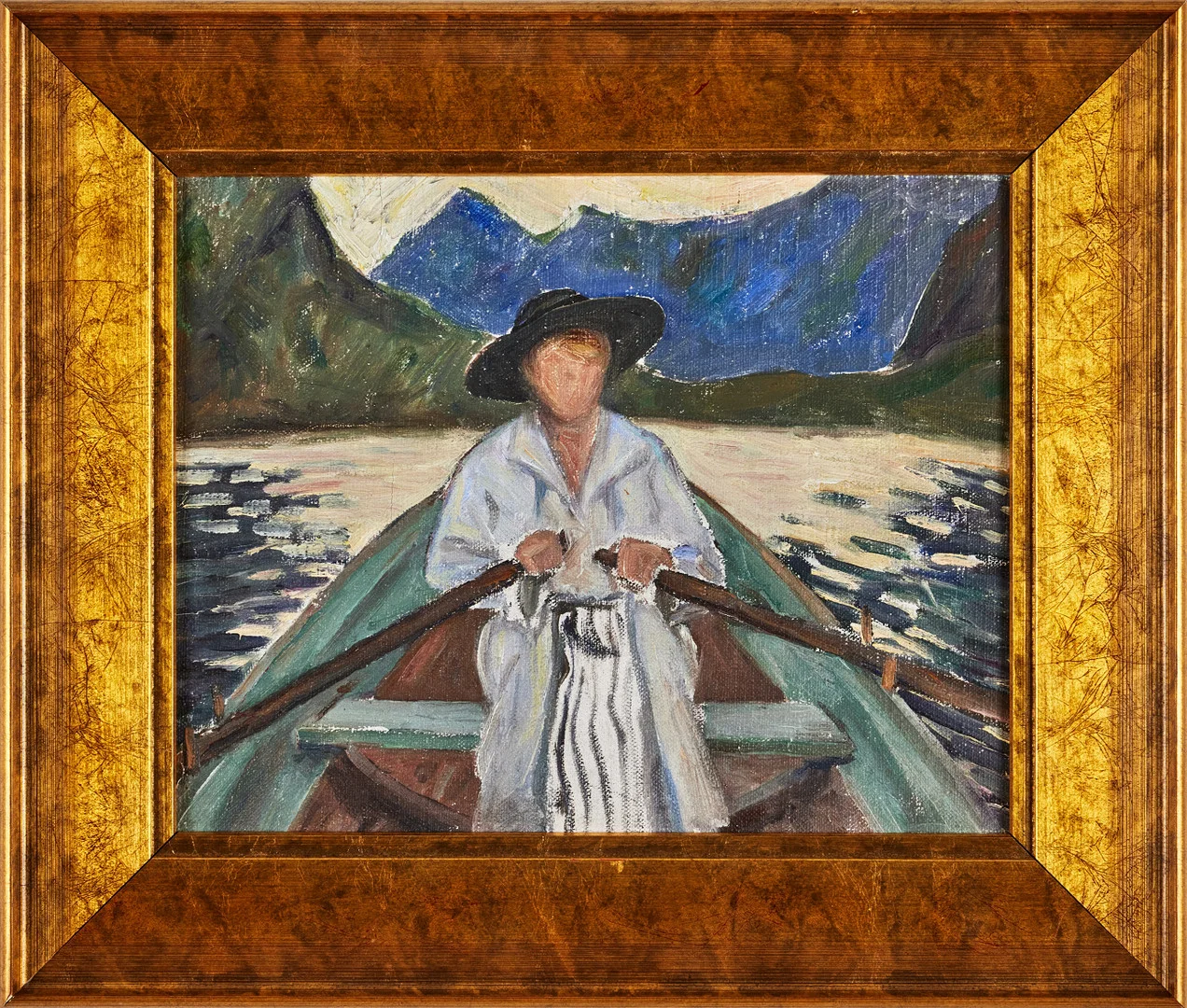 HILDA HEYMAN. Roende kvinna, olja på duk fäst på pannå, 26 x 32 cm. — Paintings — Stockholms Auktionsverk Fine Art