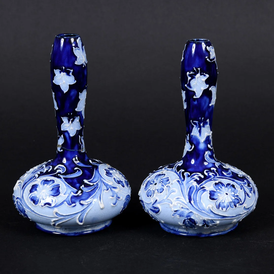 PAIR OF MACINTYRE FLORIAN VASES - MOORCROFT INTEREST. — European — Lawrences Auctioneers