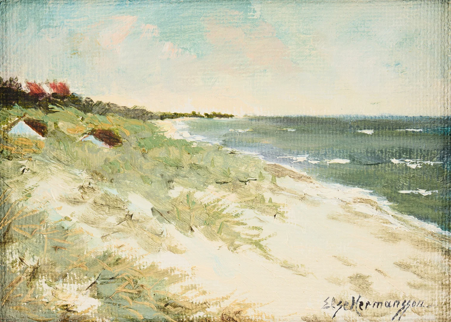 ELSE HERMANSSON (1900-1997). Sommardag vid havet. — Paintings — Stockholms Auktionsverk Fine Art