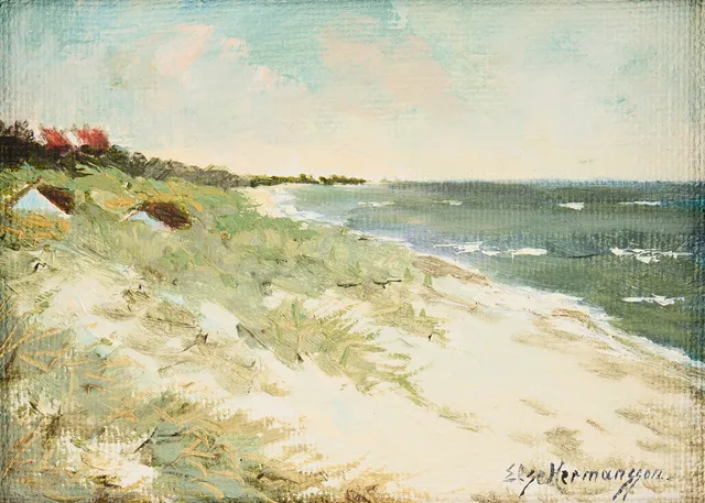 ELSE HERMANSSON (1900-1997). Sommardag vid havet.