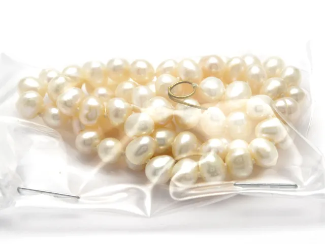 Pärlcollier, odlade sötvatten, 46,5cm, defekt lås
