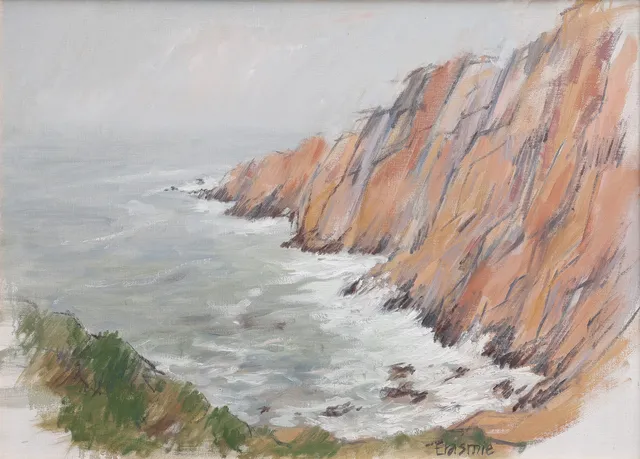 TORSTEN ERASMIE. "Pointe de Pennir, Bretagne 1982", olja på duk signerad.