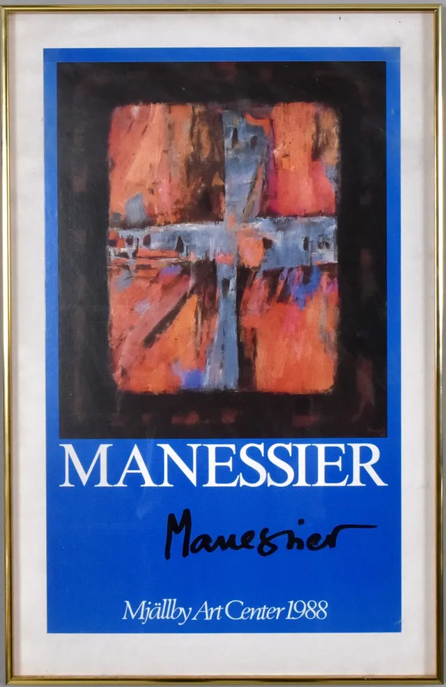 ALFRED MANESSIER. Utställningsaffisch, offsettryck.