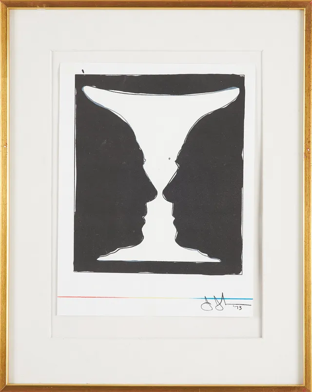 JASPER JOHNS. Färglitografi, ur XX:e Siecle, signerad i trycket.