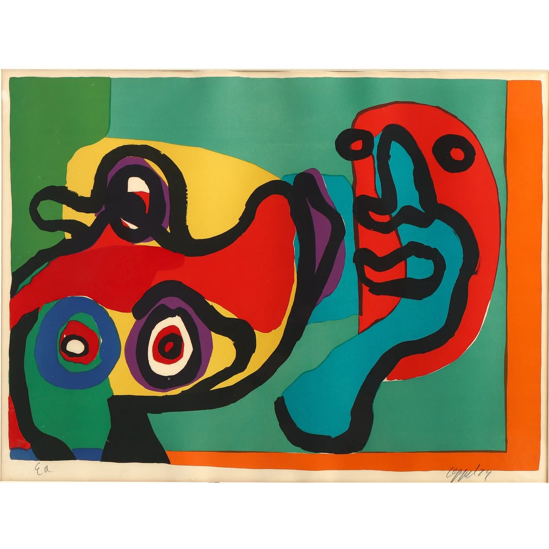 Karel Appel, CD. 'Meeting the Sun'. Color lithograph, E.A. — Paintings and sculptures/Prints and photography — Lauritz