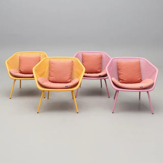 FÅTÖLJER, 2 par, "Colony", Miniforms, Italien.