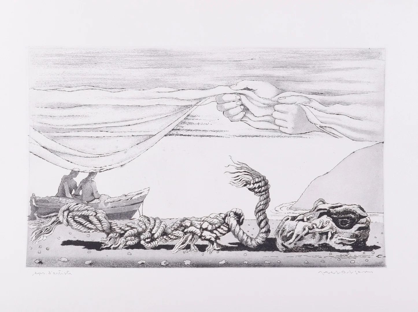 AXEL OLSON. Etsning. — Engravings & Prints — Halmstads Auktionskammare
