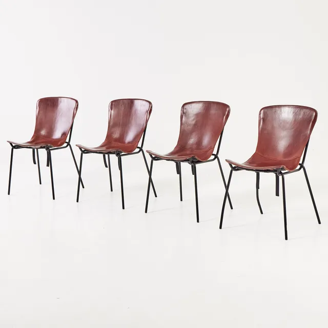 AXEL BJURSTRÖM. Stolar "Hammock" 4 stycken för David design.