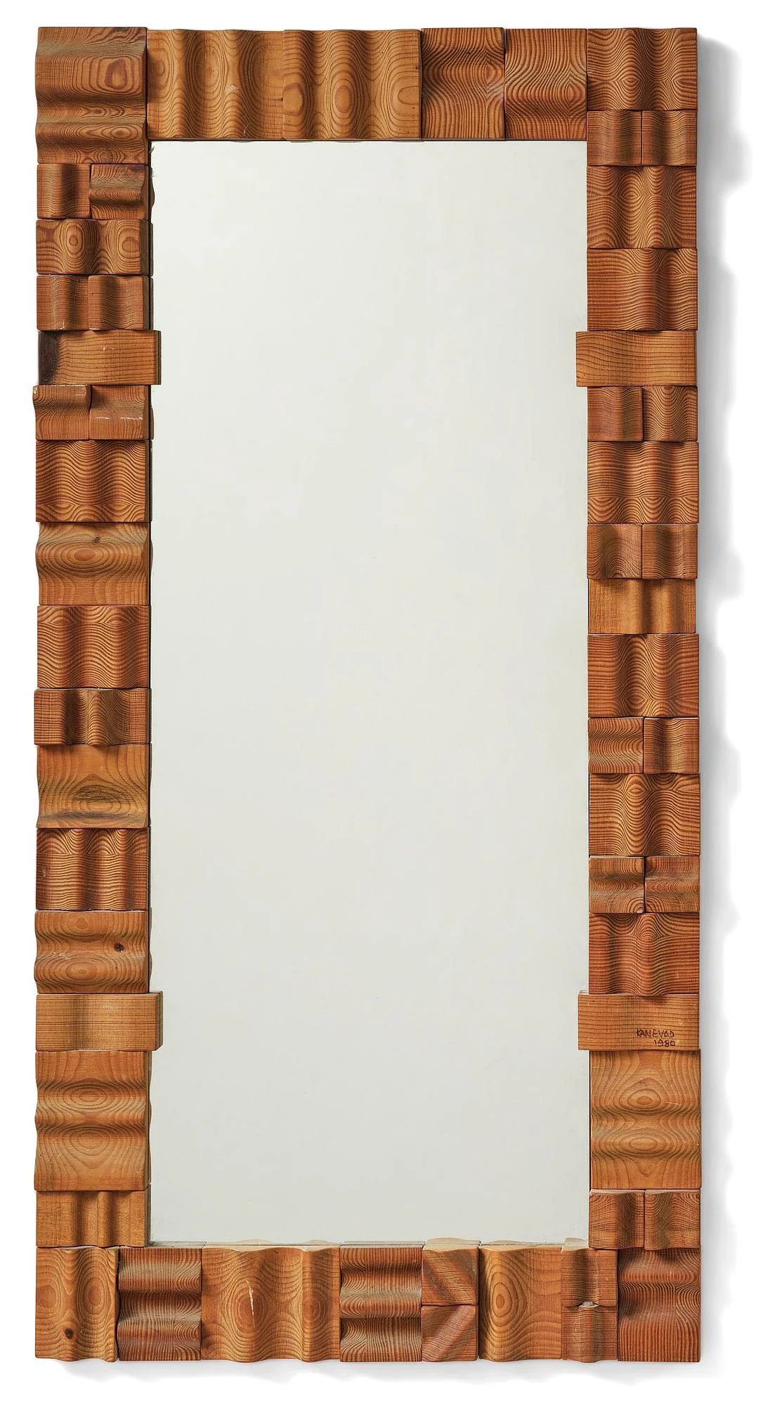 Gunnar Kanevad, spegel, egen studio, Linköping, 1980. — Bukowskis