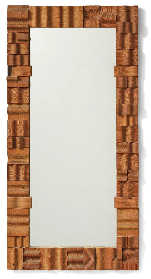 Gunnar Kanevad, spegel, egen studio, Linköping, 1980.