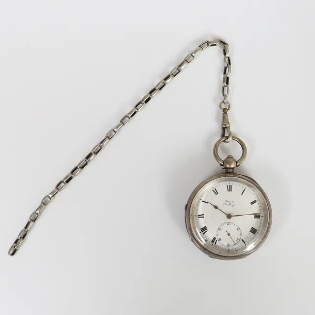 A GEORGE VI SILVER "KAY'S CHALLENGE" OPEN FACE POCKET WATCH.