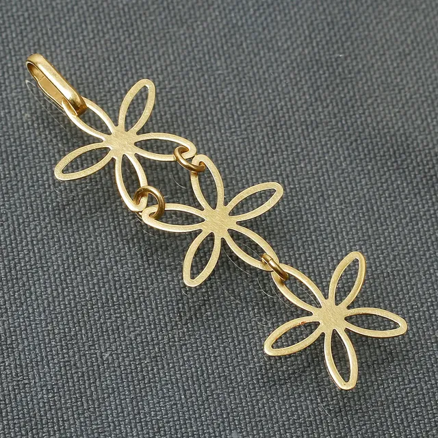 HÄNGE, 18K guld, blommor, Guldfynd.
