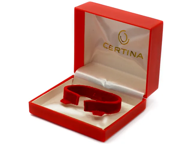 BOX, till Certina, plast, 94 x 80 x 45 mm, ca 1975.