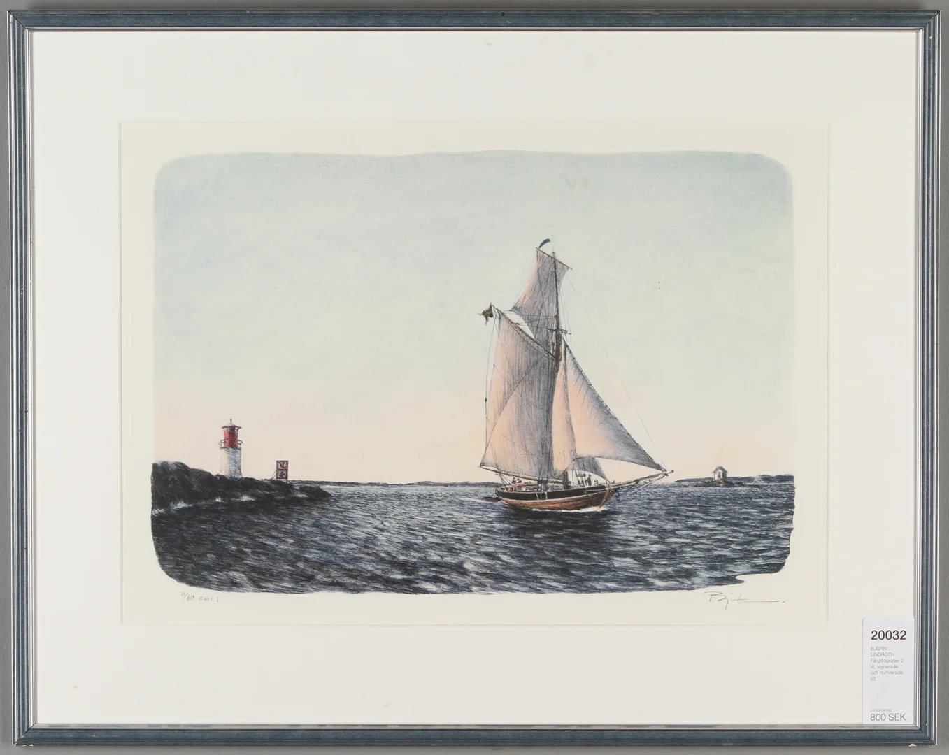BJÖRN LINDROTH. Färglitografier 2 st, signerade och numrerade 11/60 och 233/310. — Engravings & Prints — Auktionshuset Kolonn