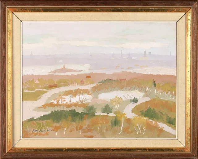 FOLKE KARLSSON (SVERIGE, 1907-1988). Utsikt över Stockholm.
