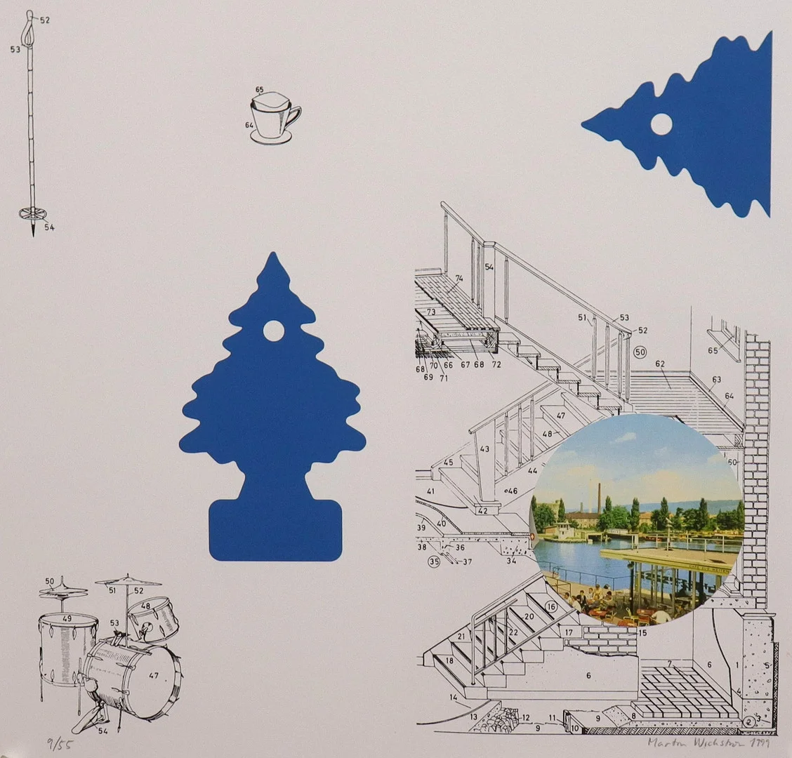 MARTIN WICKSTRÖM. blandteknik, komposition. — Engravings & Prints — Markus Auktioner
