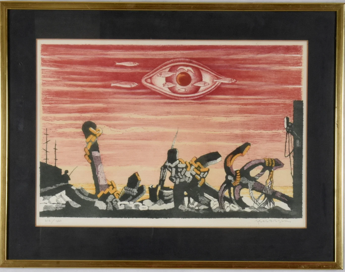 AXEL OLSON. Färglitografi. — Engravings & Prints — Halmstads Auktionskammare