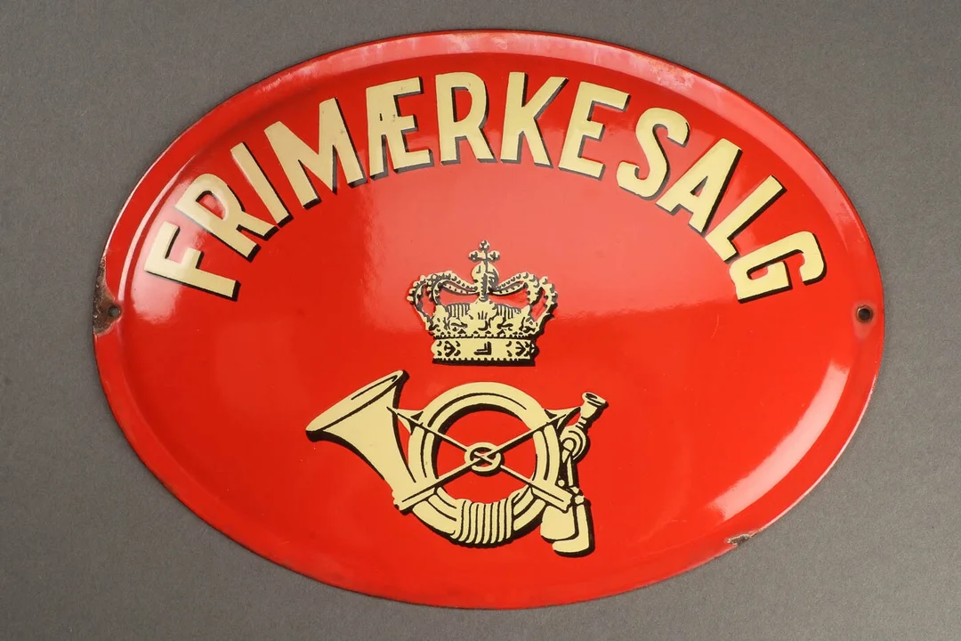 Emaljeskift. 'Frimærkesalg' — Hobby and collectibles/Collectibles — Lauritz