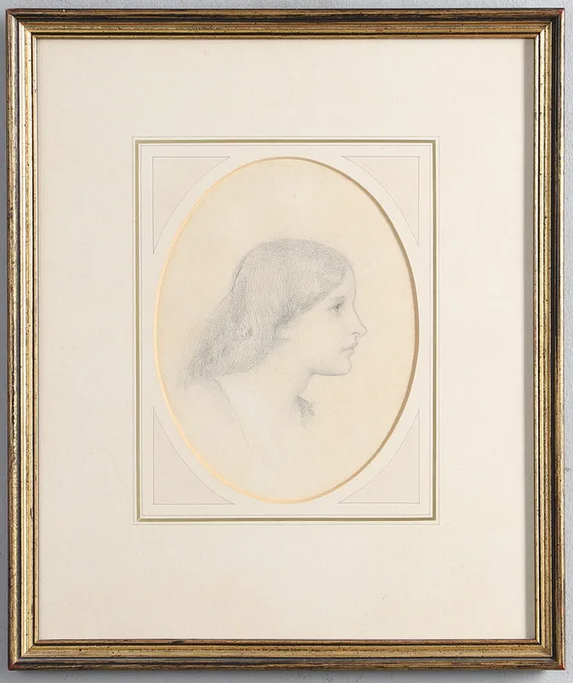 HENRY JAMES HOLIDAY (1839-1927). HEAD OF A GIRL.