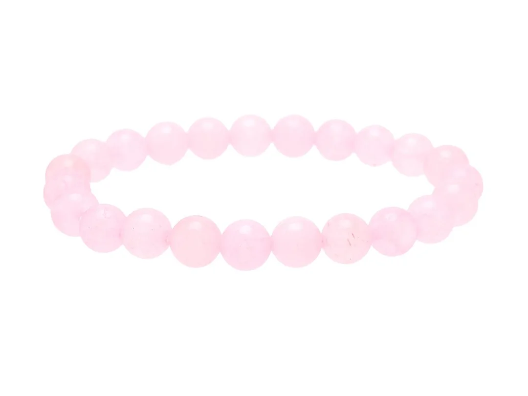 ARMBAND, rosenkvarts, bredd 8 mm, elastiskt, vikt 18,4 g. — Smycken/Armband — Kaplans