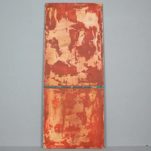 BERND VAN DE LEEK. 'Rote Glut', Acryl auf Leinwand.