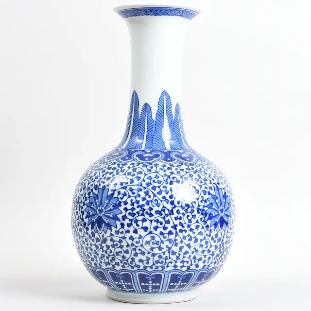 KINESISK vase, 20 årh.