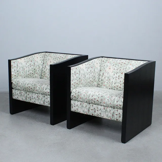 CHARLES RENNIE MACKINTOSH. Cassina. Paar Sessel / Lounge Chairs, Italien, 1980er Jahre.