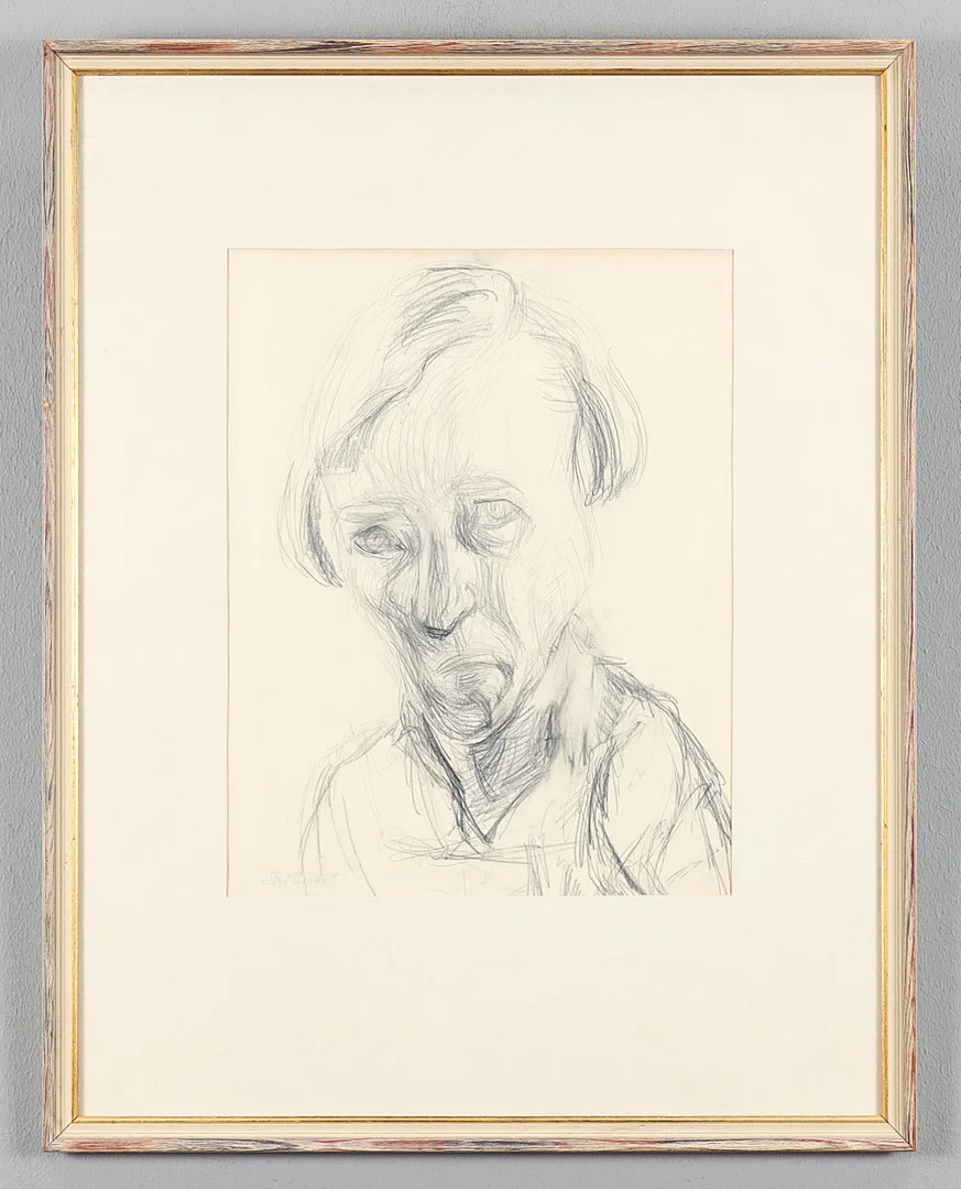 SIRI DERKERT. Blyerts på papper, signerad. — Drawings — Karlstad Hammarö Auktionsverk