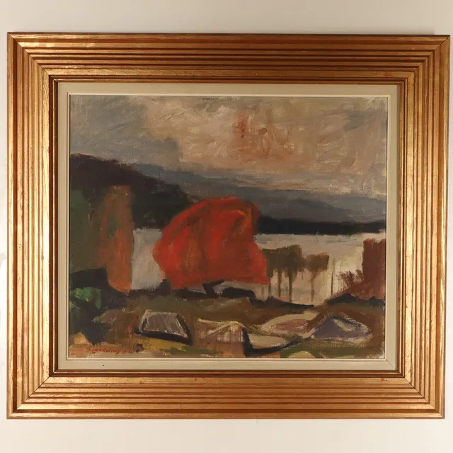 BERTIL LANDELIUS. OLJA PÅ DUK, signerad.