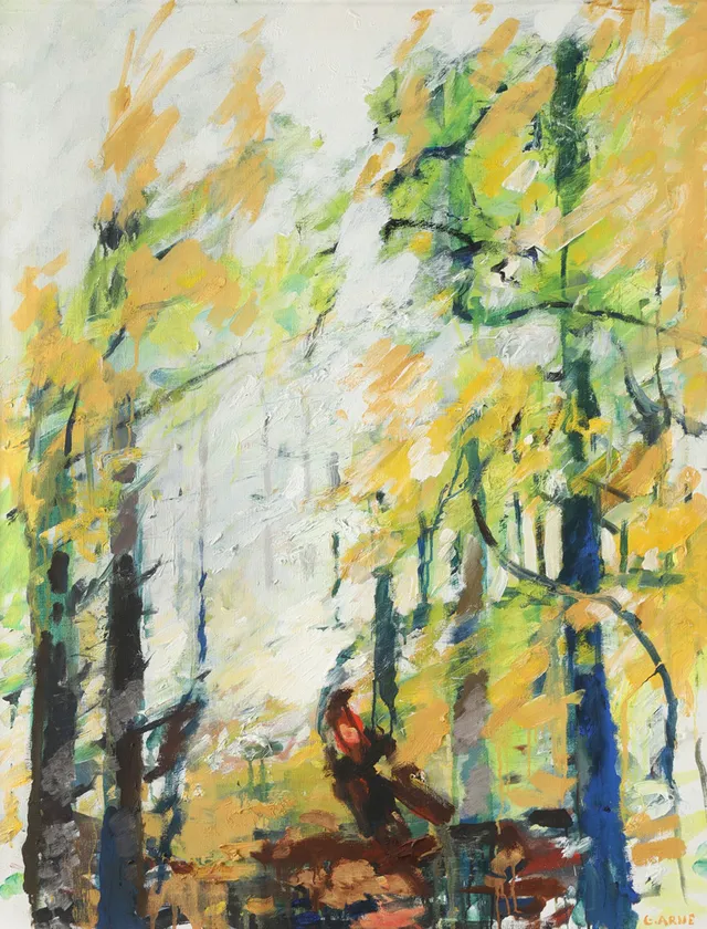 GUSTAV ARNE. Landskapsbild 'Vår'.