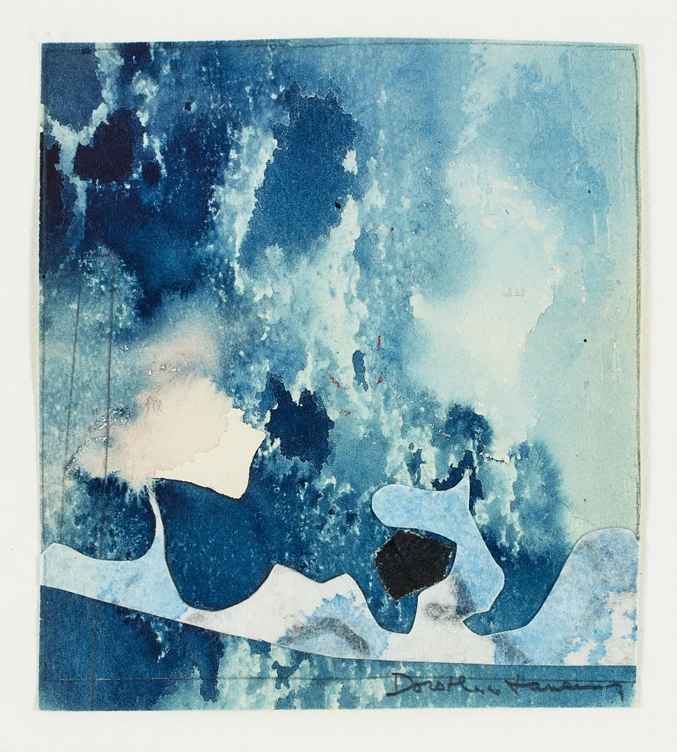 DOROTHEA TANNING. Utan titel, blandteknik på papper, 10,5 x 9 cm. — Paintings — Stockholms Auktionsverk Fine Art