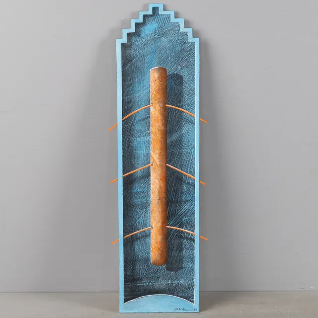 STEFAN MÅS PERSSON (FÖDD 1957). "Skånsk totem II", olja på masonit.